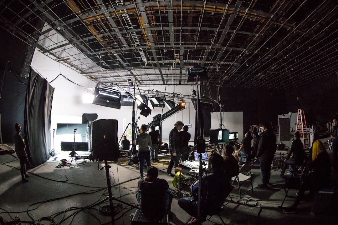 film set behind scenes