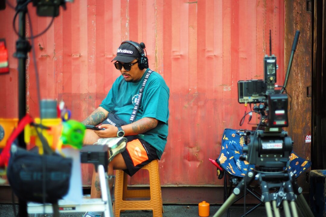 young actor on set