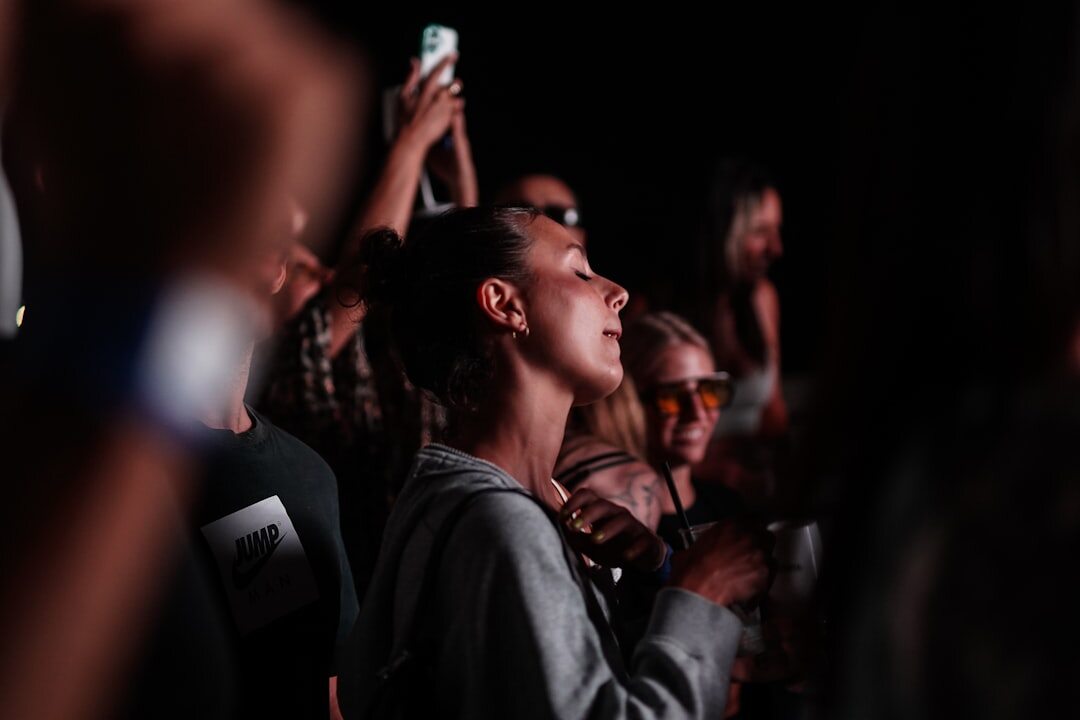 Fashion week runway audience watching a show